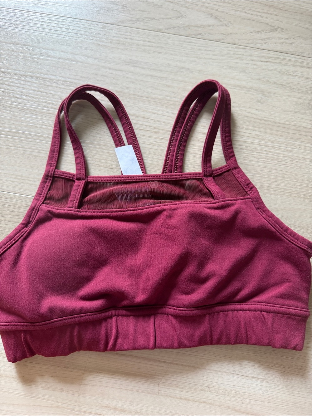 oiselle Burgundy Double-Strap Swim Bikini Top